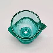 3 coquetiers français vintage verre turquoise forme poule luminarc