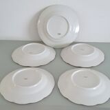 Set of 5 Limoges enameled porcelain plates