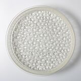 Large Vintage Pressed Glass Fruit Bowl / Rare Clear Glass Centerpiece