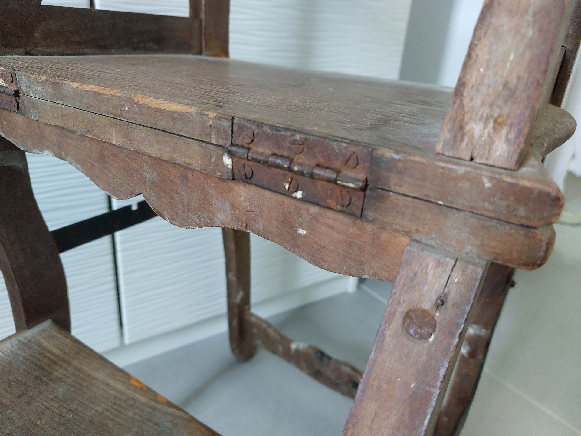 Antique step stool chair
