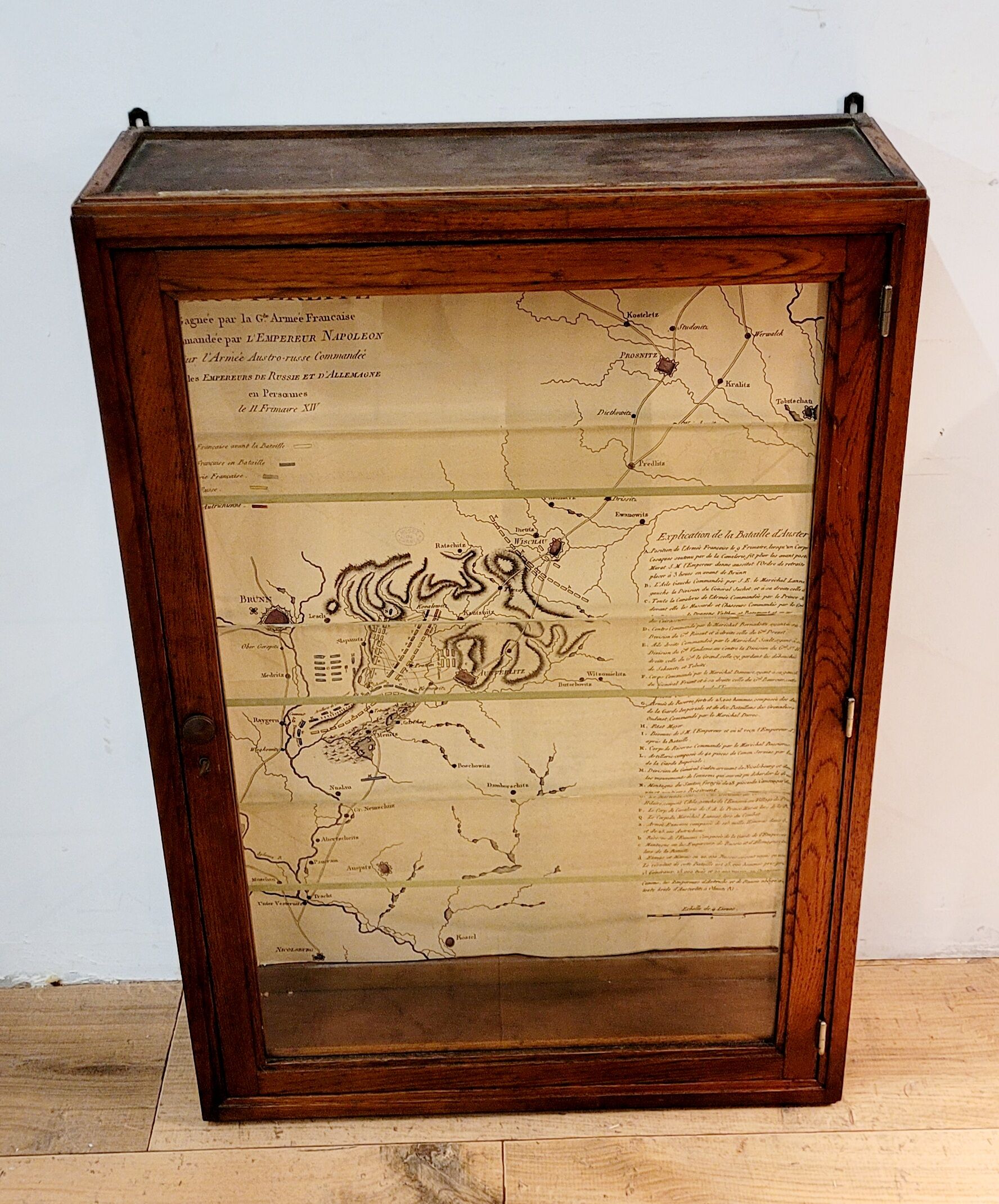 Wooden wall display case