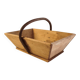Small basket / vintage wooden harvest basket – Curved handle