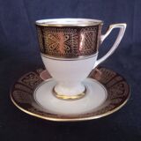 German Waldershof Bavaria porcelain coffee service, handmade decoration in 22 Carat gold