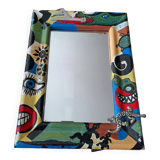 Mirror. Signed R. Bonet. Crocodile theme.