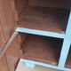 Old metal workshop furniture original turquoise patina