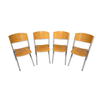 Lot of 4 Baumann chairs, 90