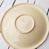 Empty pocket, flat, ceramic plate of Sarreguemines