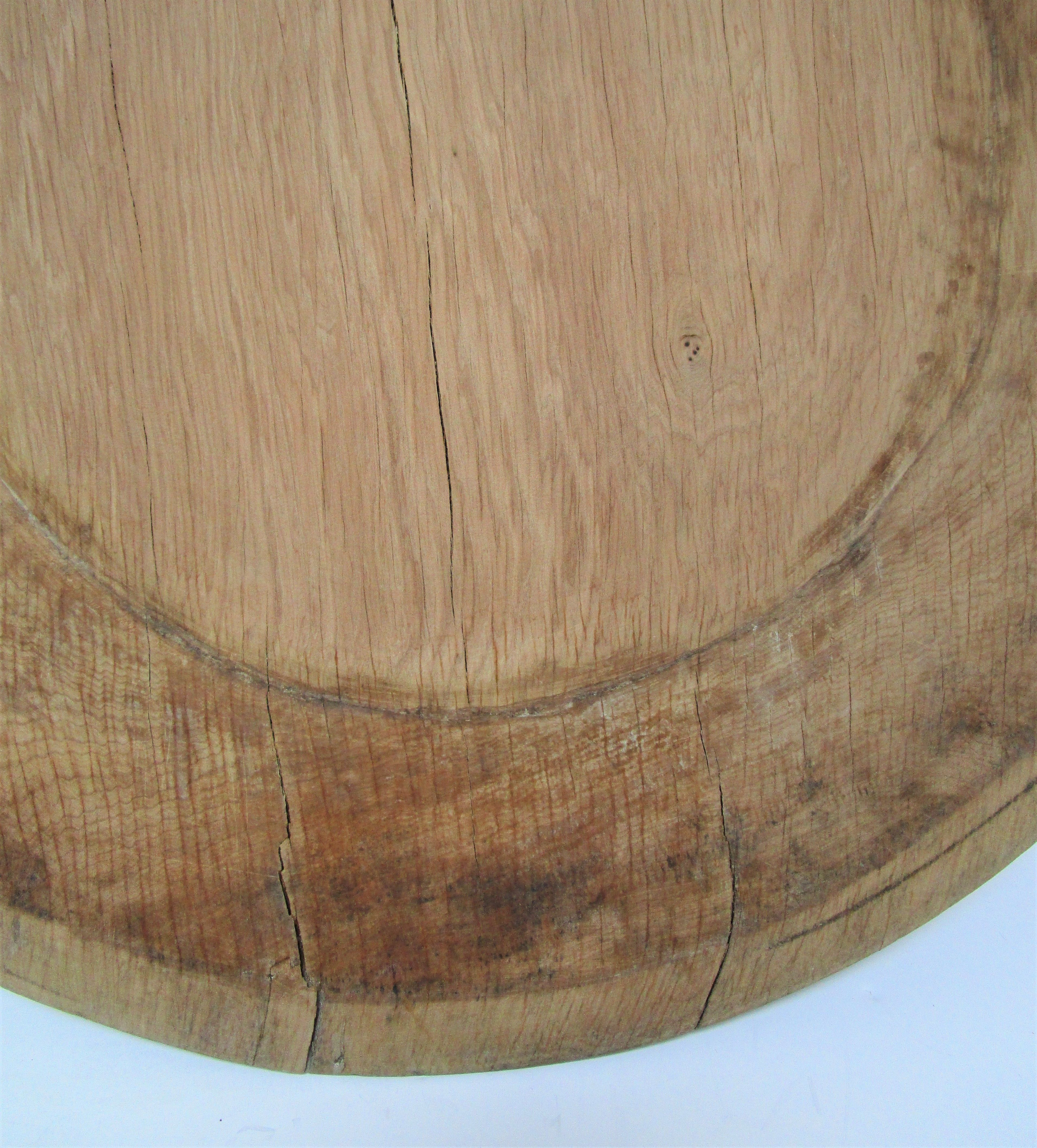 Large flat solid wood patinated vintage popular art