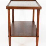 Danish designed rosewood rolling table-side cart, circa 1960