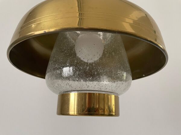 Suspension en laiton et verre à bulles d'air, années 1960, Allemagne