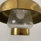Brass and bubble glass ceiling light, 1960s, Germany