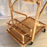 Rattan bar trolley 50/60s