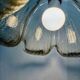 Vintage Briloner Leuchten pendant light, smoke grey bubble glass, 1970