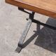 1970s Coffee table oak wrought iron 115 cm