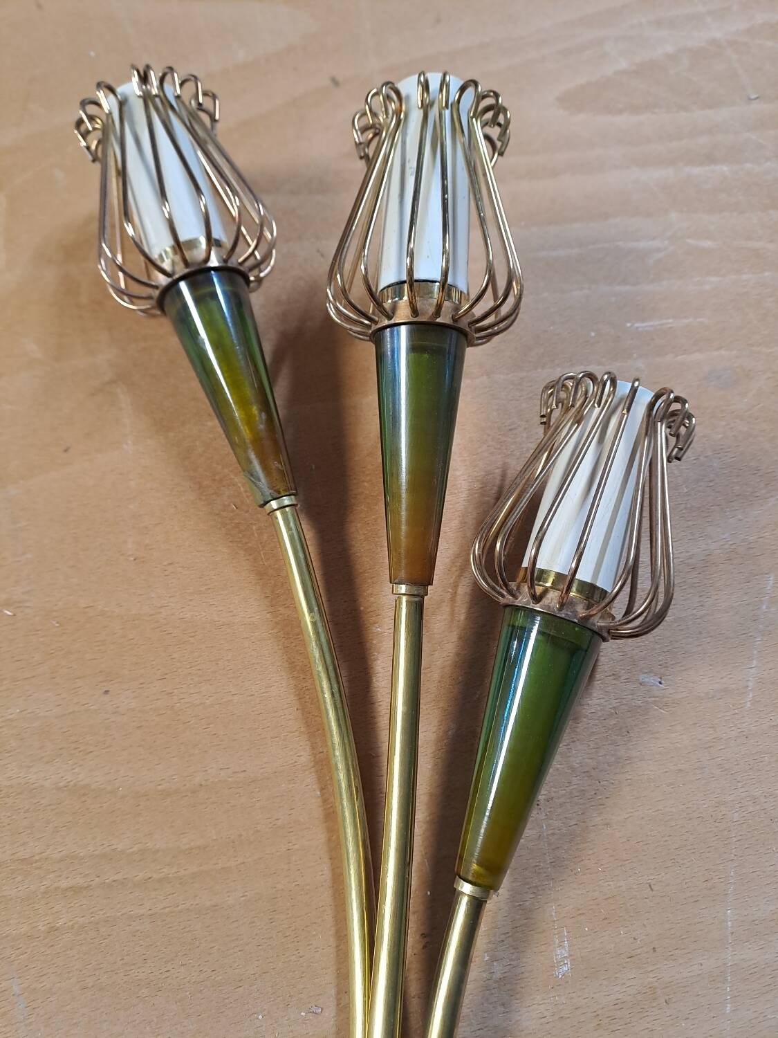 Art Deco wall light duo