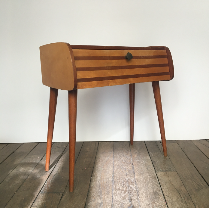 Bedside table compass legs 50s