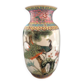 Chinese famille rose porcelain vase hand painted work 1970s