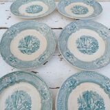 Set of 6 plates to serve 1800 English ceramic primavesi - its Cardiff
