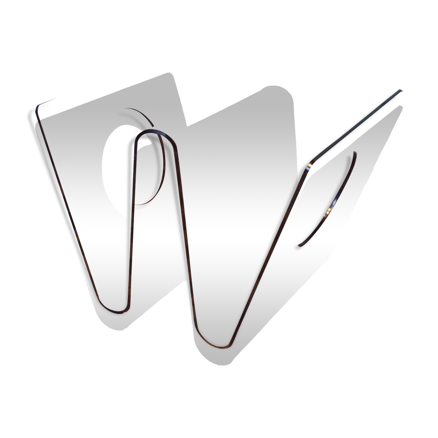 Michel Dumas smoked plexiglass magazine holder