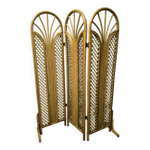 Paravent vintage en rotin et bambou 1950/60