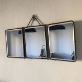 Triptych mirror barber 25x59 vintage 1940