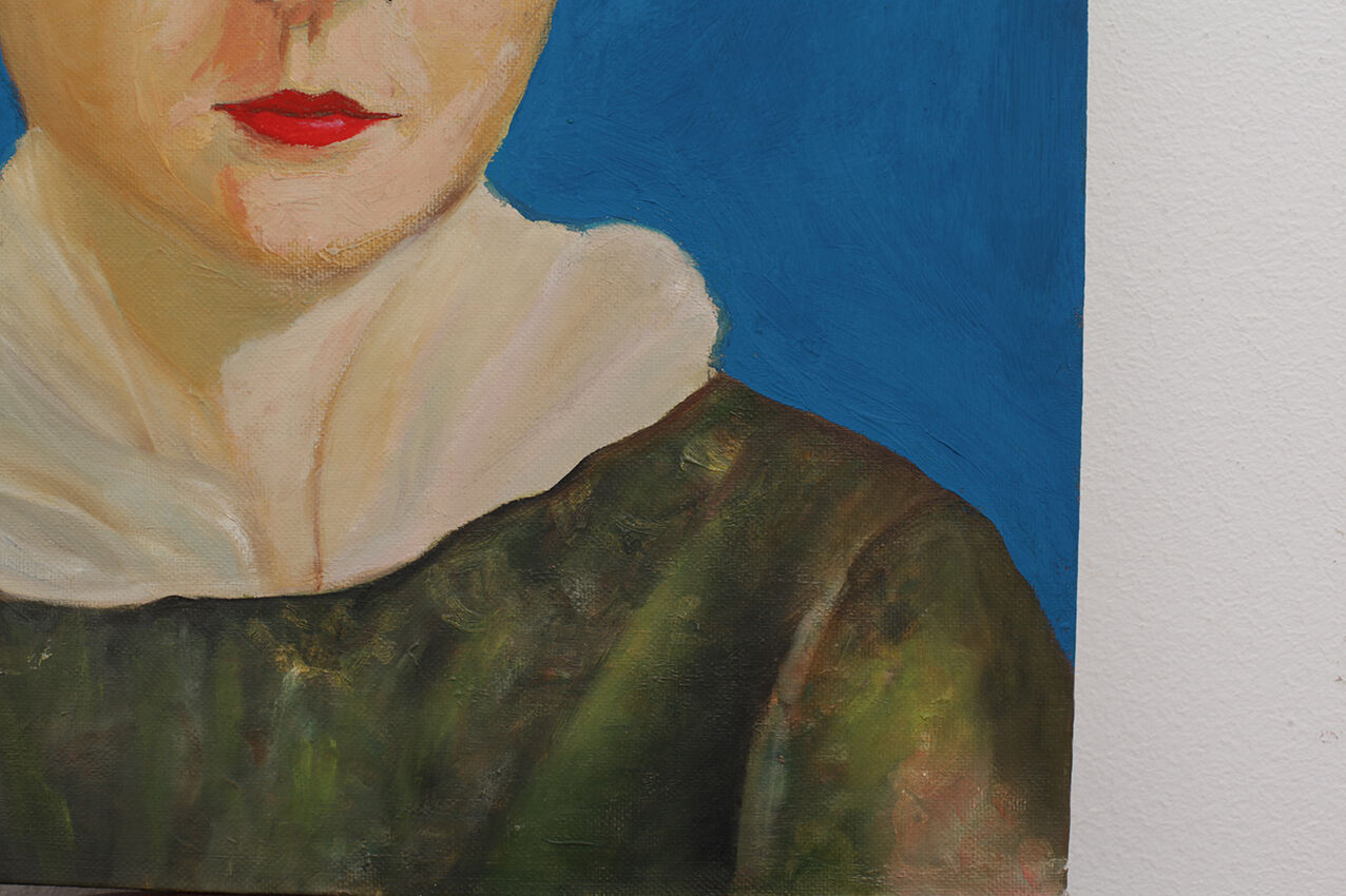 Portrait woman painting