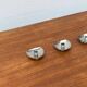 Vintage Danish minimalist candle holders by Arne Jacobsen for Stelton, set of 3.