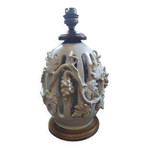 Pied de lampe en faïence