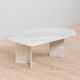 Table basse italienne en marbre Carrera des années 70