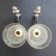 Pair of chrome wall sconces vintage bathroom