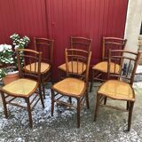 6 bistro chairs with caning seat