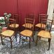 6 chaises bistro avec assise en cannage