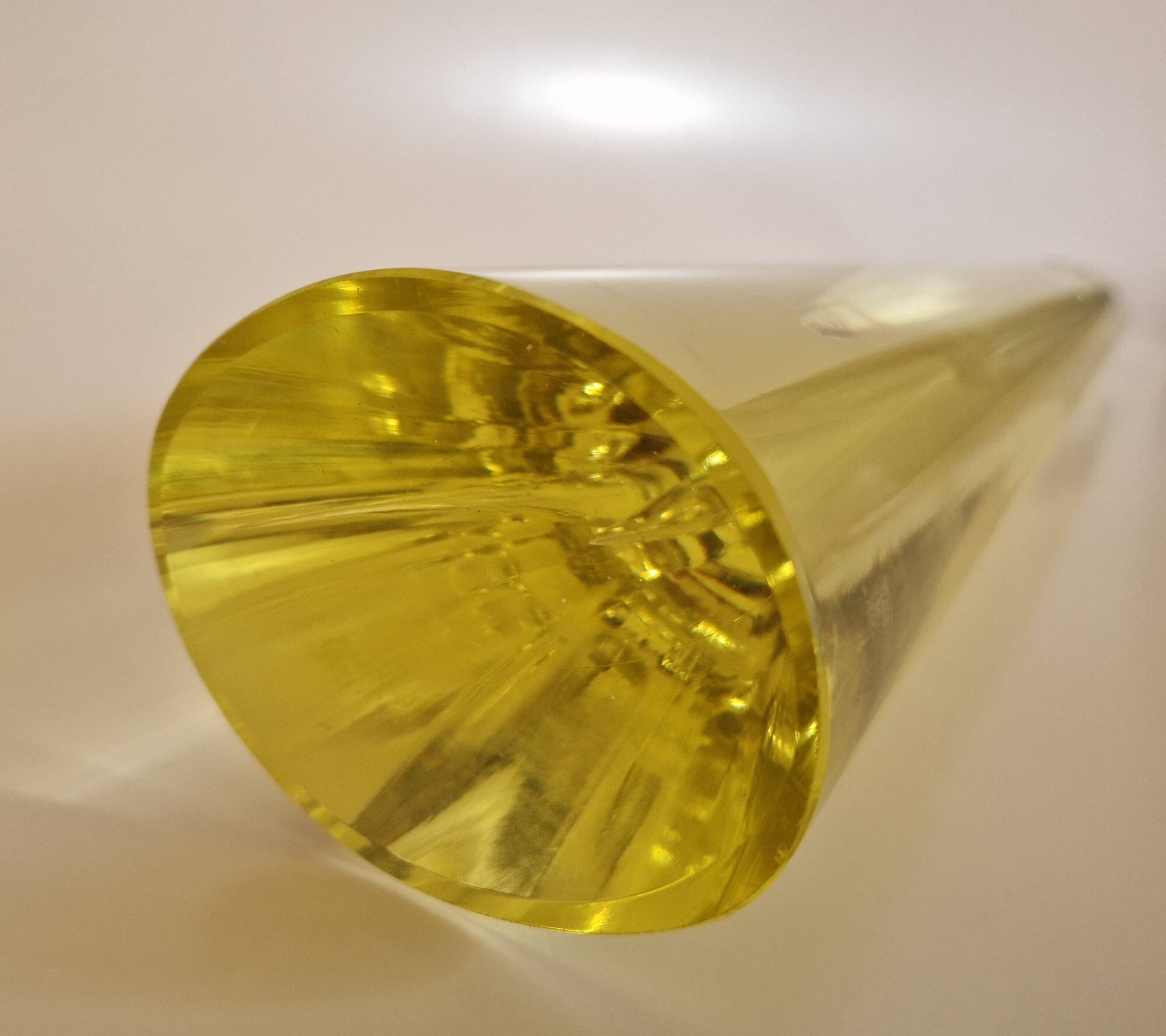 Bohemian soliflore vase, citrine glass