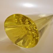 Bohemian soliflore vase, citrine glass