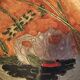 Very beautiful fruit bowl in brass and cloisonné enamel