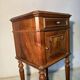 Antique bedside table in solid wood, turned base
