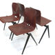 Vintage set of four Galvanitas S22 school chairs in the Netherlands