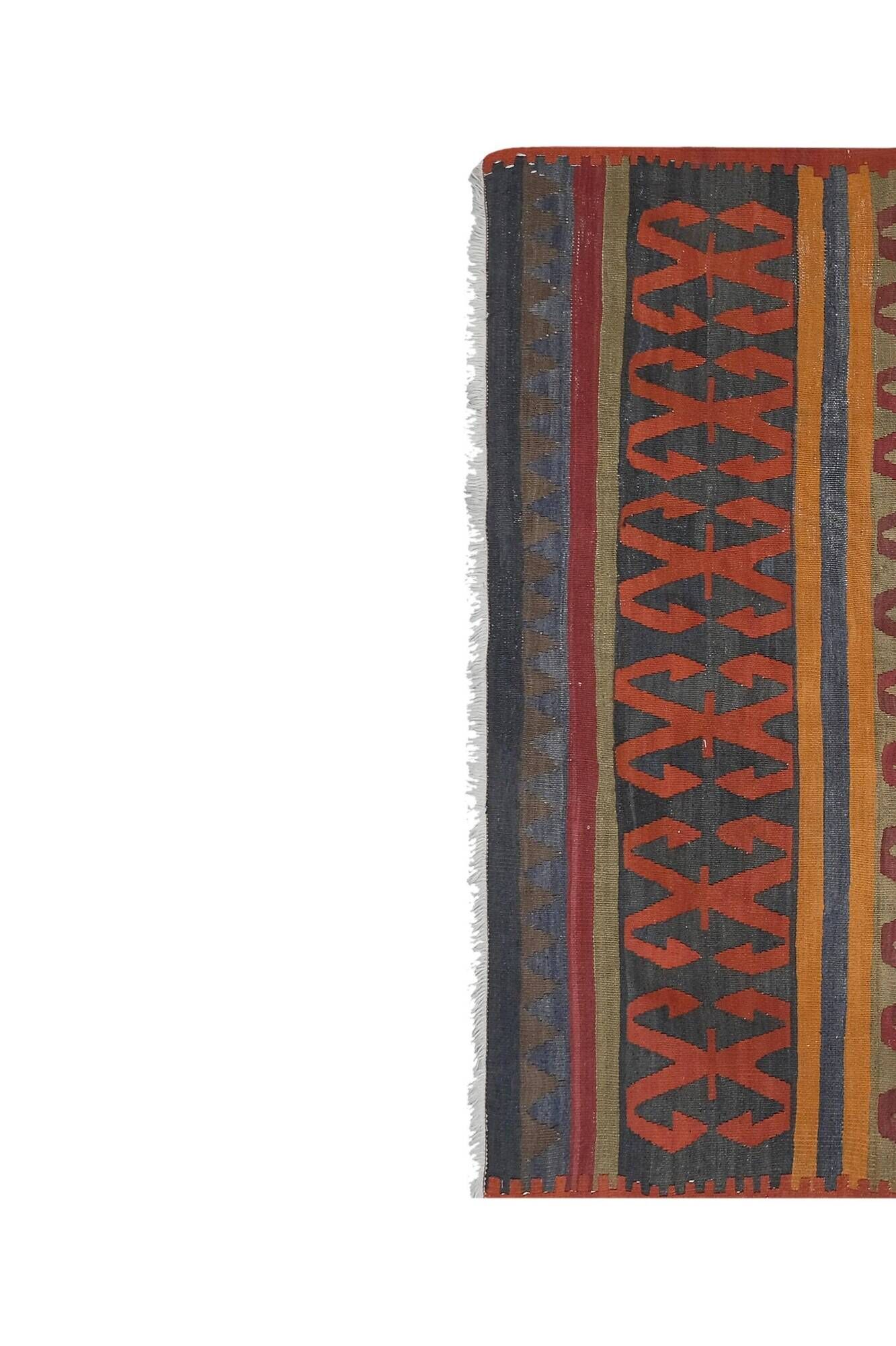 Vintage Turkish kilim handwoven 151x307 cm