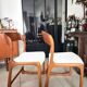 Ancienne paire de chaises Baumann traîneau vintage