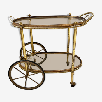 Cart serves brass bar