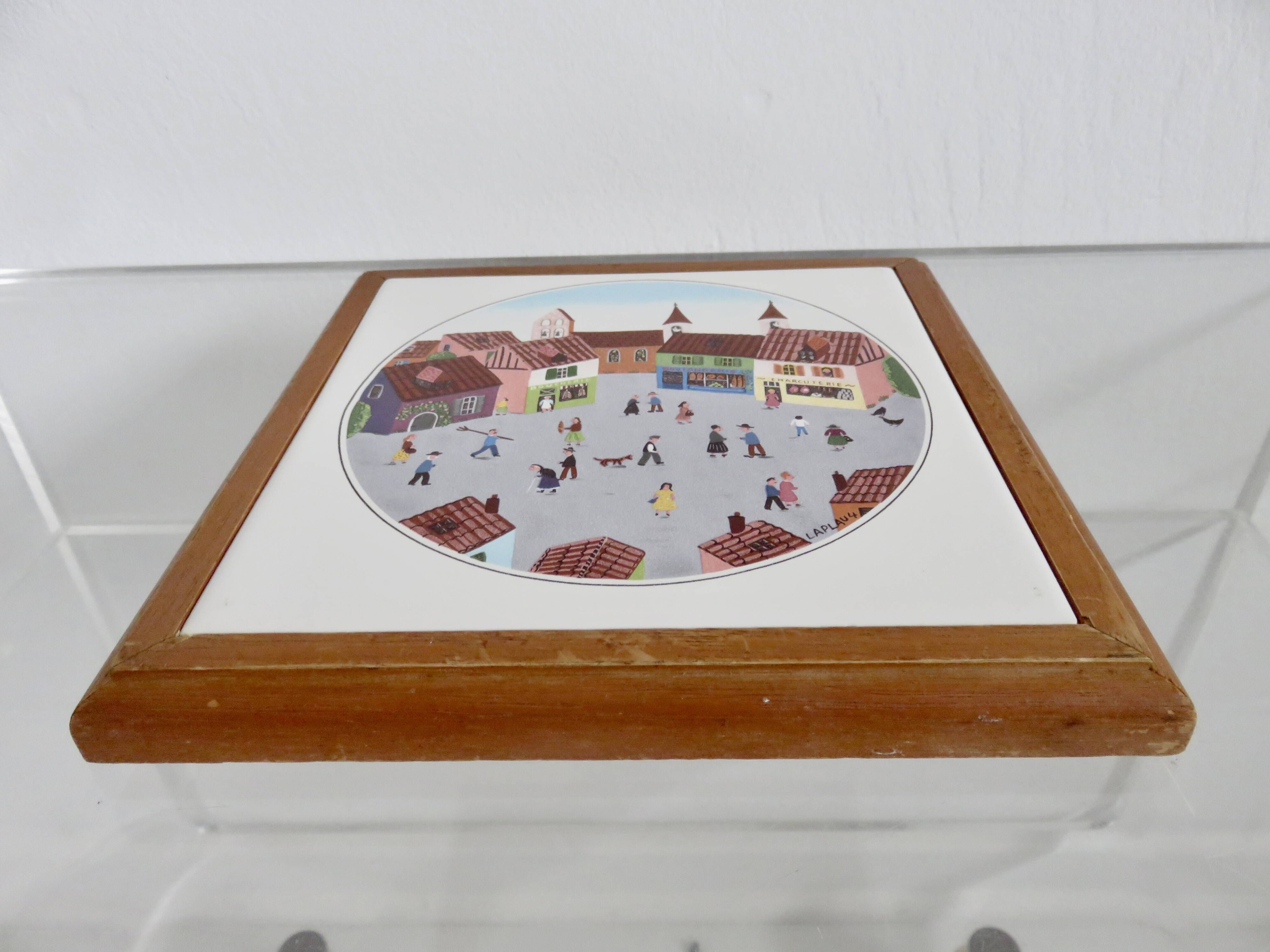 Villeroy & Boch set of 3 trivets, design by Gerard Laplau, 1980