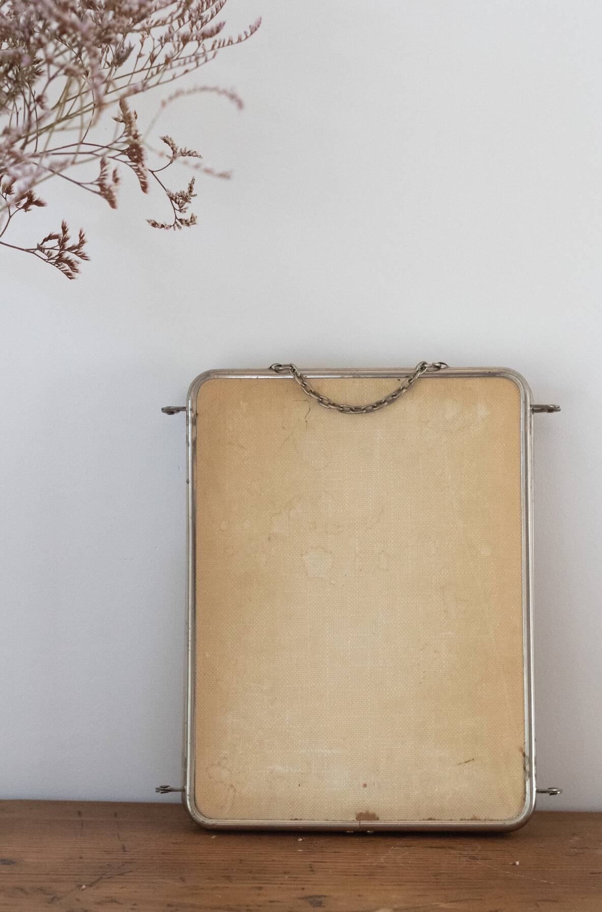 Vintage triptych barber mirror