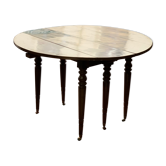 Dining room round table, 2 flaps, 6 feet