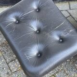 Fauteuil pivotant vintage Bramia avec repose-pieds