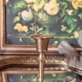 Duo of small brass candlesticks