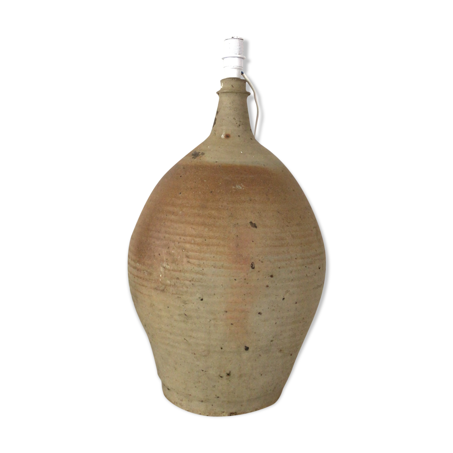 Sandstone lamp foot Puisaye H.49 cm