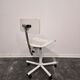 1980s Vintage Industrial Swivel Chair with Adjustable Backrest and Cas