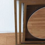 Modernist mirror in gilded brass 1960.