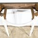 Half-Moon Console in Rechampi Wood, Louis XVI style – Early 19th century