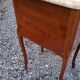 Louis XV style bedside in marquetry and marble top